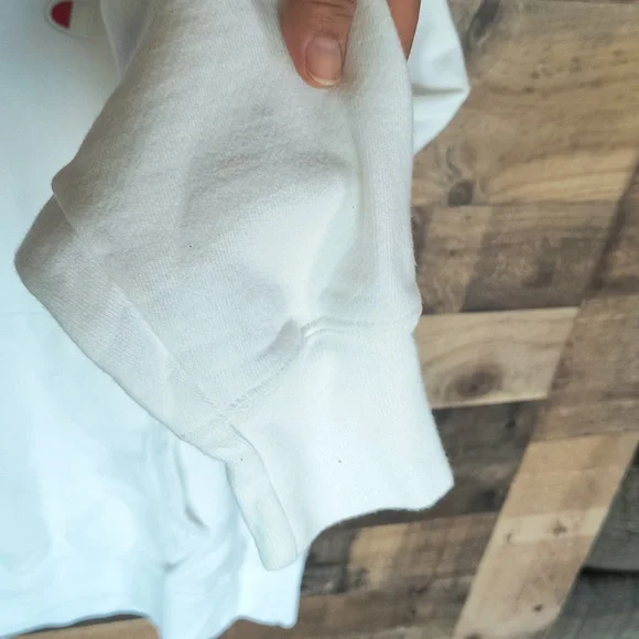 Champion Reverse Weave White Pullover Hoodie Sz Large Men - Picture 10 of 17